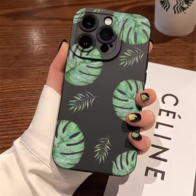 Plants X - เคสโทรศัพท์ลายใบปาล์มและดอกไม้สำหรับ iPhone 17 16 Pro Max