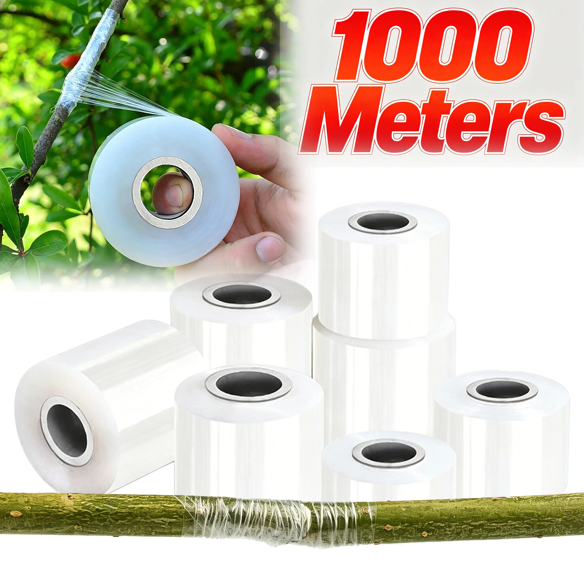 Plant Parent Tools - เทปพันกิ่งพลาสติก PE แบบย่อยสลายได้ สำหรับพันต้นไม้ ยืดหยุ่นได้ ใช้ในสวน