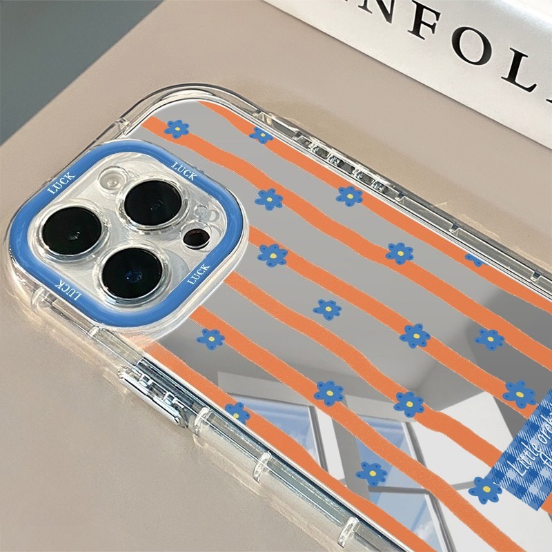 เคสโทรศัพท์ลายดอกไม้สีฟ้าลายทา - Plants X บทวิจารณ์และราคา