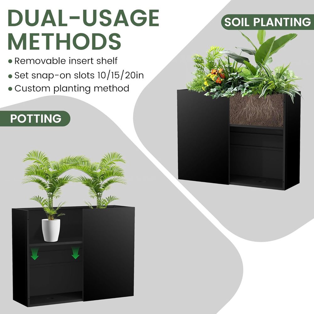 กระถางปลูกต้นไม้โลหะขนาดใหญ่สำ - Plants X บทวิจารณ์และราคา
