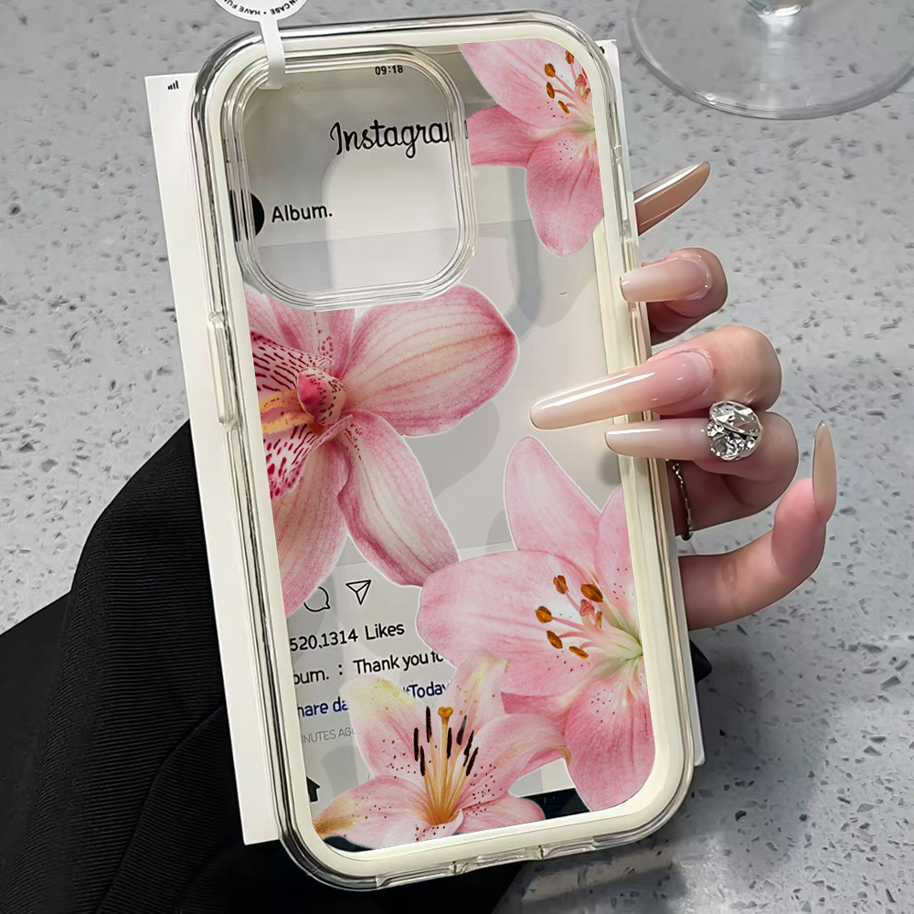 เคสโทรศัพท์ใสลายดอกลิลลี่สีชมพ - Plants X บทวิจารณ์และราคา