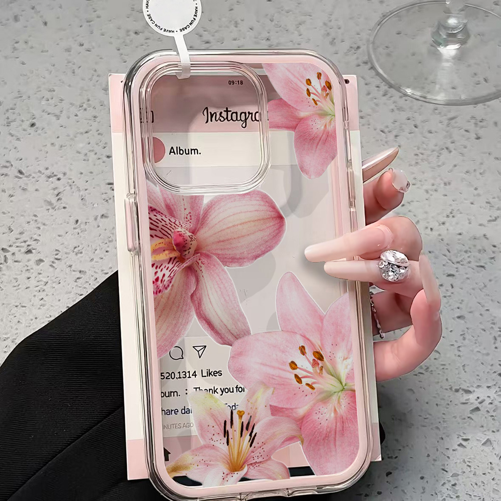 เคสโทรศัพท์ใสลายดอกลิลลี่สีชมพ - Plants X บทวิจารณ์และราคา
