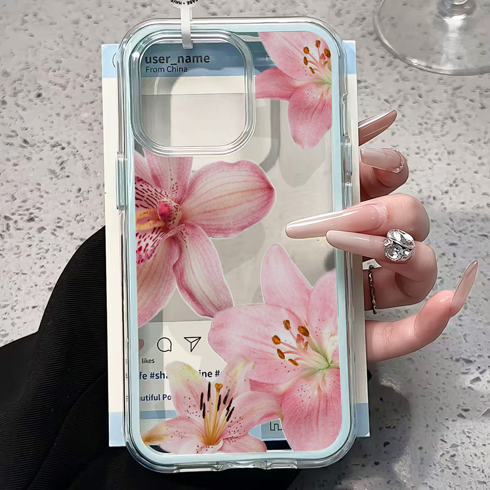 เคสโทรศัพท์ใสลายดอกลิลลี่สีชมพ - Plants X บทวิจารณ์และราคา