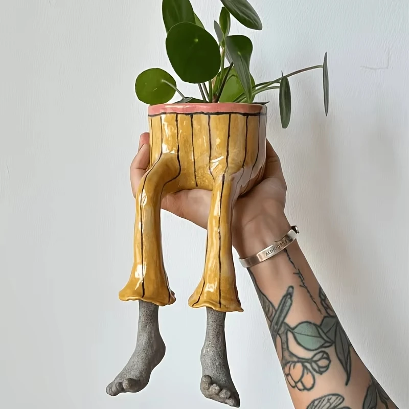 กระถางเซรามิกรูปขาตั้งแบบแปลกใ - Parent Of Plant บทวิจารณ์และราคา